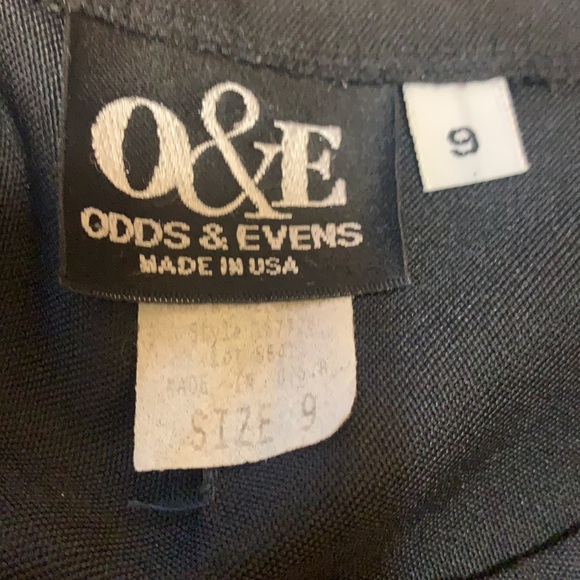 ODDS & EVENS BLACK HIGH WAISTED TROUSERS SLACKS PANTS Straight leg SZ 6 MADE USA - Picture 8 of 9